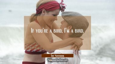 If you're a bird, I'm a bird. Quotes