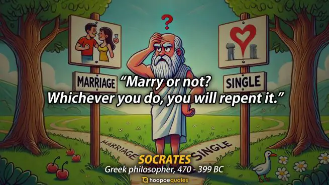 Marry or not? Whichever you do, you will repent it. - Socrates Quote